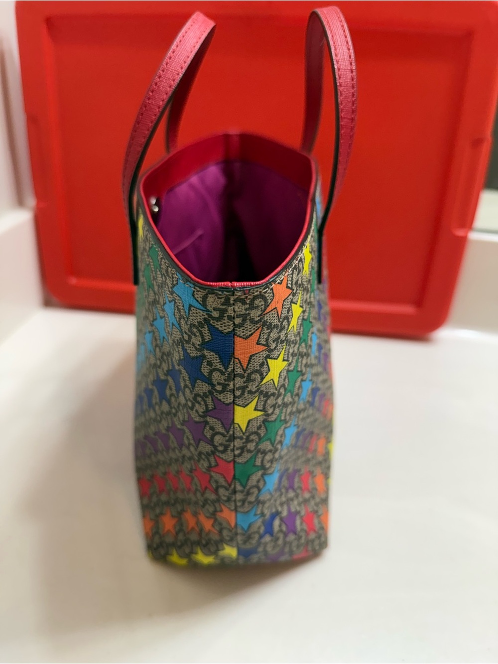 Gucci Supreme GG Stars Tote Bag Authentic - Picture 4 of 13